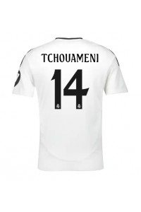 Real Madrid Aurelien Tchouameni #14 Jalkapallovaatteet Kotipaita 2024-25 Lyhythihainen